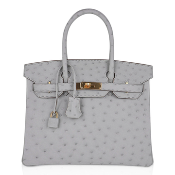 Muted Pearl Grey Tiny Raised Dot Medium Trapezoid Hand Tote With Luminous Golden Twist Lock Hardware And Matching Suspended Engraved Metal Padlock Charm