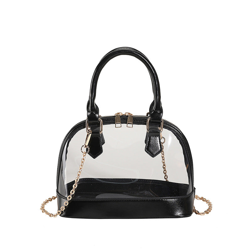 Women's PVC Clear Stadium Approved Top Handle Crossbody Bag - White