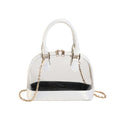 Women's PVC Clear Stadium Approved Top Handle Crossbody Bag - White
